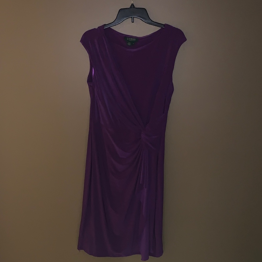 Ralph Lauren Rich Purple Midi Dress